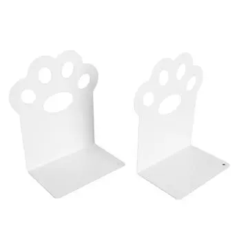 Металлические держатели для книг с мультяшным кошачьим коготью, декоративный органайзер, настольные держатели для журналов, для дома, школы, офиса белый