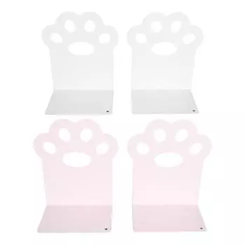 Металлические держатели для книг с мультяшным кошачьим коготью, декоративный органайзер, настольные держатели для журналов, для дома, школы, офиса White