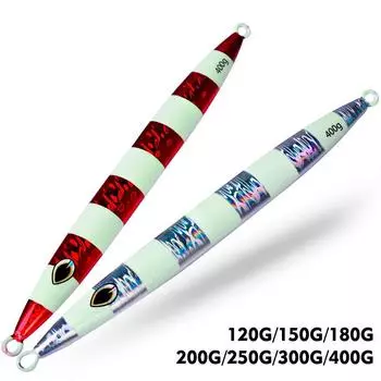 Металлические джиги 120 г-400 г Тонущая рыболовная приманка для дальнего заброса Наживка для джиггинга Искусственный жесткий воблер Окунь Троллинг Свимбейт 120g
