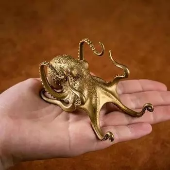Металлические фигурки осьминога каракатицы статуэтка настольная подставка для телефона держатель для ручки и очков украшения для автомобиля домашний декор украшения