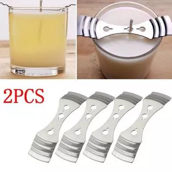 Металлические фитильки для свечей, центрирующее устройство, держатели, зажимы для отверстий, инструменты для изготовления принадлежностей, 2 шт. 2 pcs