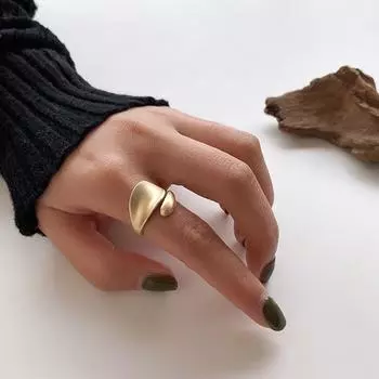 Металлические геометрические открытые кольца Регулируемое кольцо на палец Pack of 1 серебряный