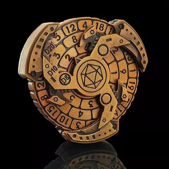 Металлические игральные кости COC Running Dice 7-в-1 Fingertip Gyro Turntable Polyhedron Metal Dice DND Dungeons & Dragons