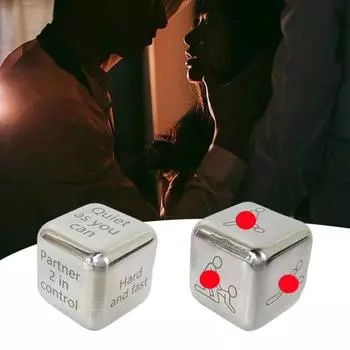 Металлические игральные кости, романтические кости для свидания, ночи, игры в кости, забавная игра для пар, игра в кости, игрушка на День святого Валентина, годовщина A