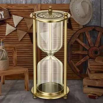 Металлические классические песочные часы с тремя колоннами, стеклянные песочные часы ручной работы, таймер, креативные песочные часы с защитой от падения, украшения для дома