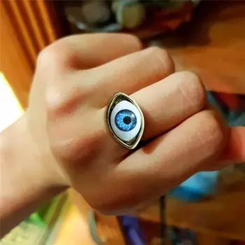 Металлические кольца для пар с пожеланиями удачи и сглаза для женщин и мужчин, уличная вечеринка, открытое кольцо на палец в стиле панк, ювелирные изделия, подарки