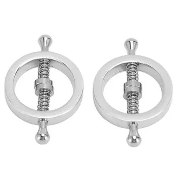 Металлические кольца для сосков, регулируемый размер, устойчивые к ржавчине, пробивания свободных колец для зажима сосков для мужчин и женщин