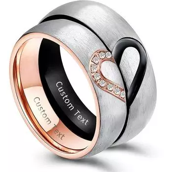 Металлические кольца в форме сердца Кольцо обещания «Сердце любви» Новое обручальное кольцо