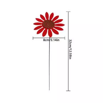 Металлические колья Садовые колья Металлические цветы-маргаритки Декор Забор Садовые колья Искусство Розы Украшения для сада Уличные валентинки Украшения