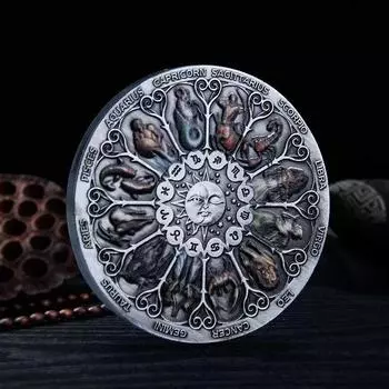 Металлические коллекционные подарки, памятные монеты, знаки зодиака, виртуальные значки, предметы интерьера, современный и минималистский дизайн