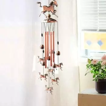 Металлические колокольчики Yousheng, ручная работа, бегущая лошадь, ретро-колокольчики с колокольчиками для дома, внутреннего сада, патио, двора Horse