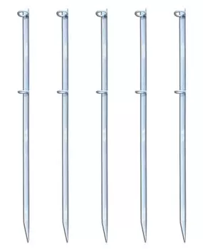 Металлические колышки для белого столба, оптовая закупка, легкая и прочная стойка для флагов, подставка, набор, железный, встроенный тип, установка, (набор 5)