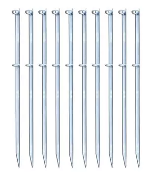 Металлические колышки для белого столба, оптовая закупка, легкая и прочная стойка для флагов, подставка, набор, железный, встроенный тип, установка, (набор 10) белый