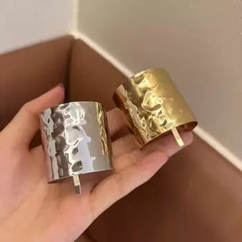 Металлические крючки для хвостиков с текстурой из золота и серебра E-12 серебряный