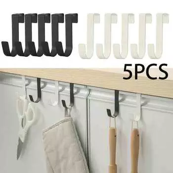 Металлические крючки для кухонного шкафа, крючок для задней двери, вешалка для ванной, вешалка для одежды, пальто, шляпы, полотенца, крючок для хранения, офисные принадлежности серебряный