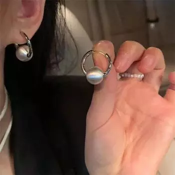 Металлические круглые серьги для женщин M