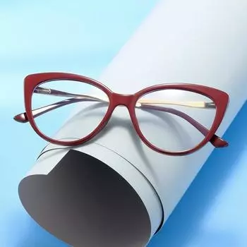 Металлические линзы с синим светом, блокирующие очки кошачий глаз для женщин и мужчин, модные очки для активного отдыха абрикосовый