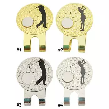 Металлические магнитные зажимы для шляпы для гольфа, уникальные двухсторонние магнитные зажимы для шляпы, симпатичные магнитные зажимы с логотипом для мужчин и женщин, подарки для гольфа Men золотой
