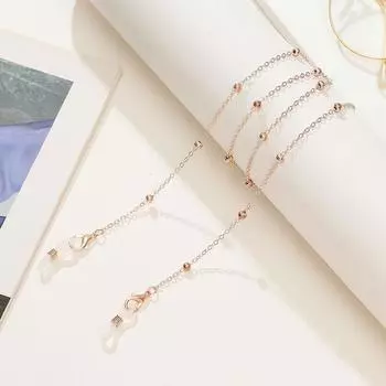 Металлические многофункциональные очки, бисерные очки, цепочка, летние бусины для девушек, подвески, ремешок для маски, ожерелье ручной работы, шнурок для солнцезащитных очков чёрный