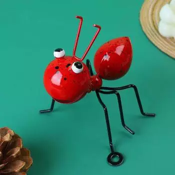 Металлические муравьи, садовые украшения, железная художественная статуя муравья для наружного двора, газона, подвесное настенное украшение, 3D-скульптура, муравьи, художественный орнамент