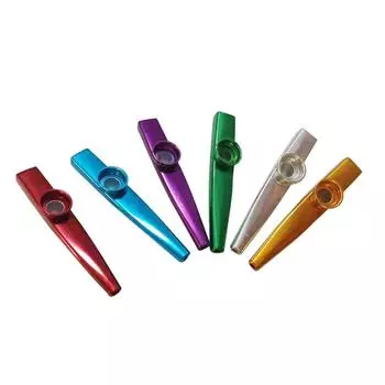Металлические музыкальные инструменты Kazoos Kazoo из алюминиевого сплава для детей Mini Kazoo с мембраной Kazoo для 1Pcs Kazoo золотой