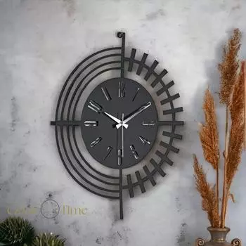 Металлические настенные часы 50х50см с бесшумным механизмом