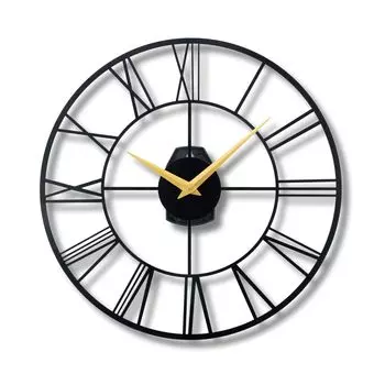 Металлические настенные часы для дома, офиса, гостиной, спальни, детской комнаты и кухни | Большой размер, стильный, новейший домашний декор | (Включенная батарея) 40 x 40 cm