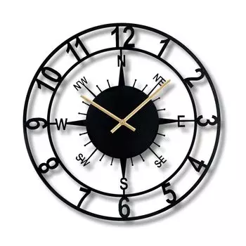 Металлические настенные часы для дома, офиса, гостиной, спальни, детской комнаты и кухни Большой размер Стильный Новейший домашний декор | (Включенная батарея) 40 x 40 cm