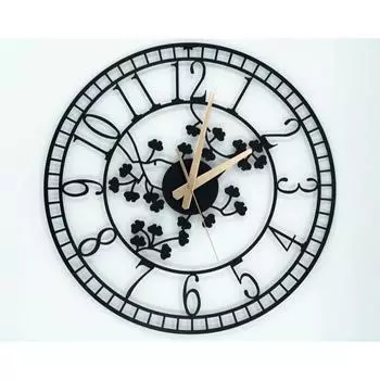Металлические настенные часы для гостиной, спальни, офиса, кухни, дома и прихожей | Антикварные изысканные большие современные настенные часы для домашнего декора (40CM) 40 x 40 cm