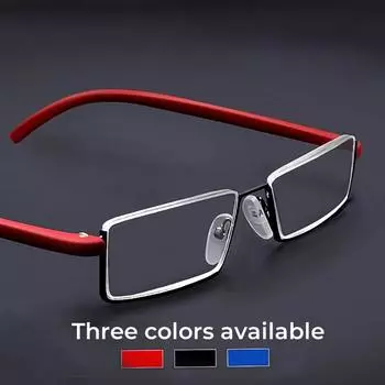 Металлические очки для чтения с защитой от синего света, очки для пожилых людей с полуоправой для пресбиопии TR90, недеформируемые, с высокой четкостью, очки для дальнего зрения 2