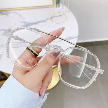 Металлические очки с защитой от синего света для женщин, модные и авангардные очки для близорукости, простые очки в стиле ретро Anti blue light