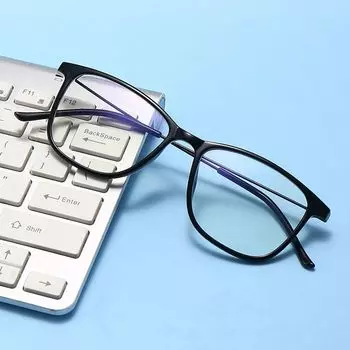 Металлические очки с защитой от синего света, женские и мужские очки в крупной оправе, защита глаз, ультралегкие очки, мужские очки для компьютерных игр коричневый