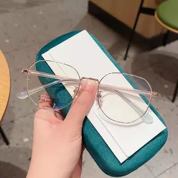 Металлические очки сетчатого красного цвета в стиле ретро, многоугольная оправа, подходящая по цвету пластина, вставка для очков. Ножки могут быть оснащены очками.