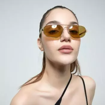 Металлические очки Y2426 Двойные квадратные солнцезащитные очки Мужские индивидуальные трендовые солнцезащитные очки Женские Ins Xiaohongshu