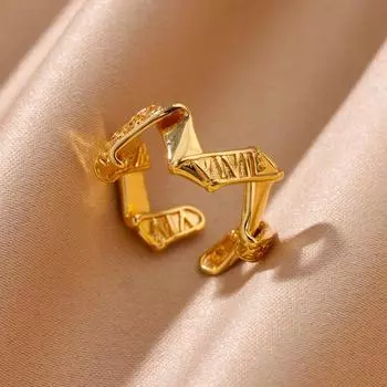 Металлические панк-кольца для женщин, винтажные обручальные кольца золотого цвета, модные ювелирные изделия, подарок на день рождения, кольца