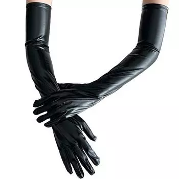 Металлические перчатки, перчатки для танцев в ночном клубе, аксессуары для рождественской вечеринки, эластичные перчатки с полным пальцем для концерта в опере белый