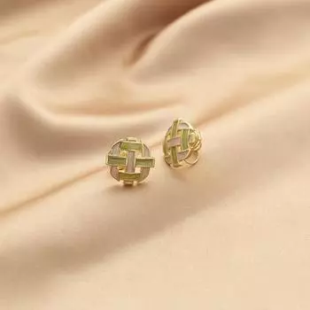 Металлические плетеные геометрические женские ретро клипсы для ушей без проколов