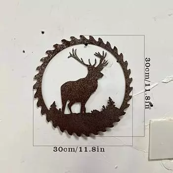 Металлические поделки из ржавого оленя, украшения для сада и двора, подвесные предметы искусства, металлические настенные украшения для сада, патио и открытых пространств