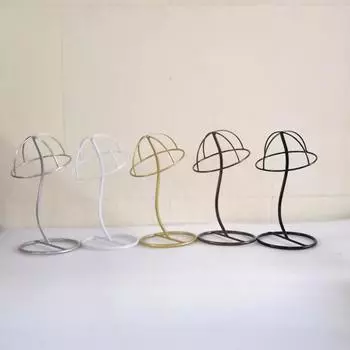 Металлические подставки для париков, 5 цветов, стойка для хранения париков, декоративная шляпа, держатель для колпачка, магазин белый