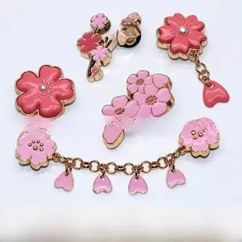 Металлические подвески для обуви «Цветущая вишня» для Crocs — декоративные аксессуары для обуви