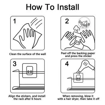 Металлические подвесные полки, 2 шт., настенная стойка для хранения банок для специй, без сверления, для домашнего ресторана, полка для приправ, однослойная чёрный