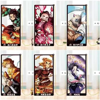Металлические полые закладки Demon Slayer Tanjiro Tokito Muichiro Tomioka Giyu Agatsuma Zenitsu, канцелярские украшения как