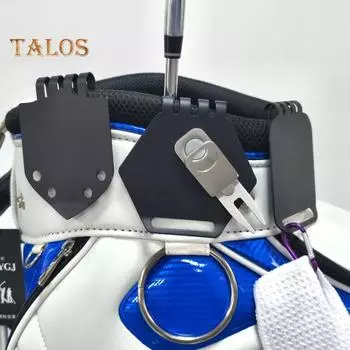 Металлические посадочные площадки для сумок для гольфа Стальной зажим для магнитных принадлежностей для гольфа Дальномерное полотенце Органайзер для сумок для гольфа для мужчин и женщин A