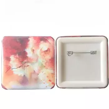 Металлические принадлежности для изготовления значков 100 шт./компл., квадратные значки, задние детали кнопок для машины для изготовления кнопок своими руками, значки 50*50 мм, подарки 100pcs