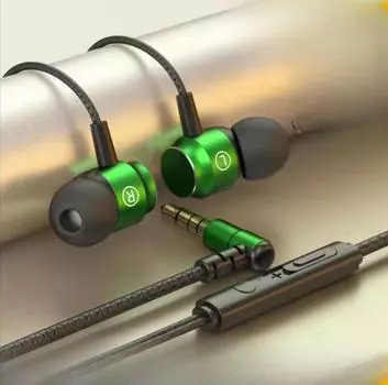 Металлические проводные локтевые игровые наушники-вкладыши, киберспортивная курица, высококачественные универсальные проводные наушники для телефона Android чёрный