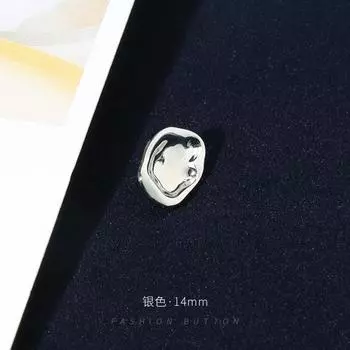 Металлические пуговицы для рубашек Женская одежда Рубашка Кардиган Свитер Декоративные пуговицы Универсальные Нестандартные Высококачественные Пуговицы специальной формы 4 #silver [14mm] * as shown in the picture