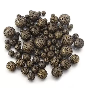 Металлические разделительные бусины в горошек в стиле ретро для браслетов и ювелирных изделий своими руками 4mm (100 pcs/bag)