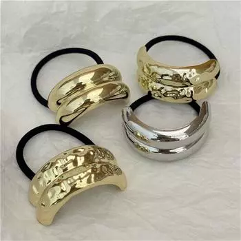 Металлические резинки для волос, веревки, женские повязки на голову, эластичные резинки для волос, винтажные повязки для волос, универсальные головные уборы, модные украшения для волос, аксессуары A золотой