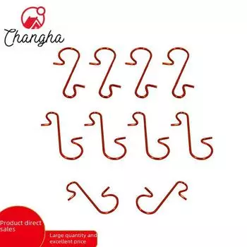 Металлические рождественские крючки - золотые, красные, зеленые, серебряные, многоцветные S-образные крючки для праздничных украшений серебряный