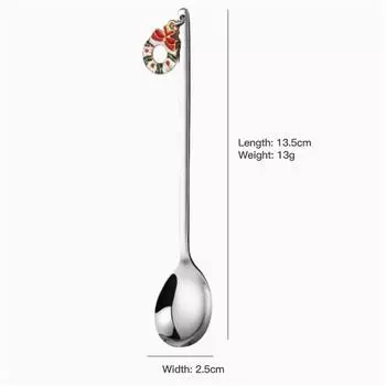 Металлические рождественские ложки, рождественская вечеринка, посуда, украшения, рождественские украшения для домашнего стола, Новый год Fawn серебряный